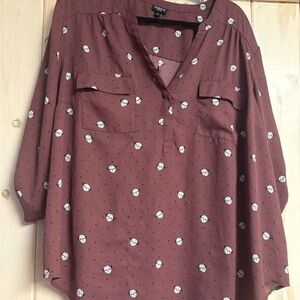 torrid pug Harper Split-Neck Blouse